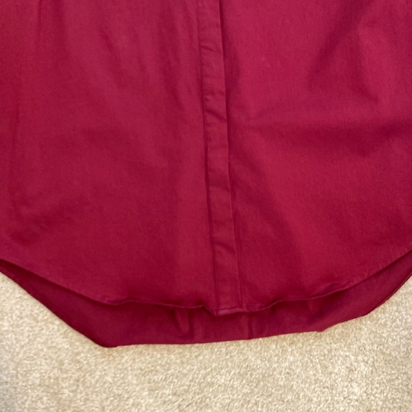 Beautiful button up shirt. Crisp burgundy red color. Worn twice. Size large. - Picture 6 of 12